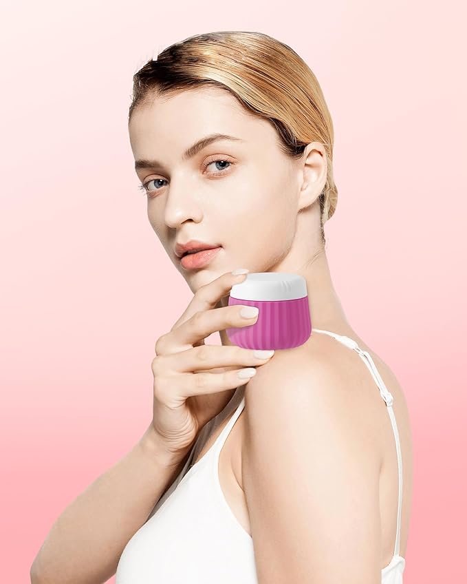 4 Pack Travel Size Silicone Jars, TSA Approved, Leak Proof, Bright Colors, 90ml Each, Cylindrical, With Clear Bag