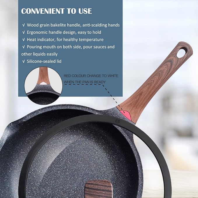 Vinchef Nonstick Deep Frying Pan Saute Pan - Image 4