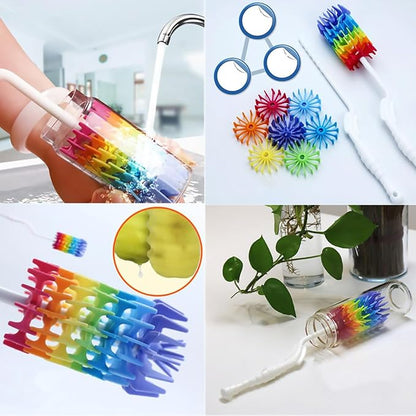 Rayhee Bottle Brush Cleaner-Baby Milk Bottle Cleaner Soft Silicone Bottle - Image 4