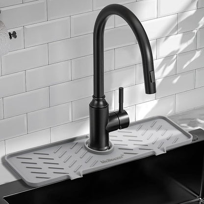 Silicone Faucet Mat for Kitchen Sink – Gen 2 Splash Guard by Meiliweser