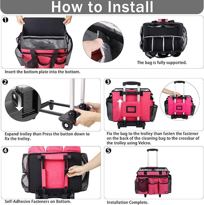 Extra Large Rolling Cleaning Caddy Bag - Image 7