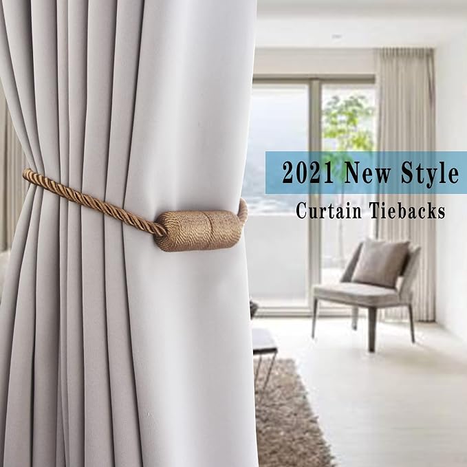 4 Pack Strong Magnetic Curtain Tiebacks Outdoor Elegant Decorative Tie Backs - Image 6