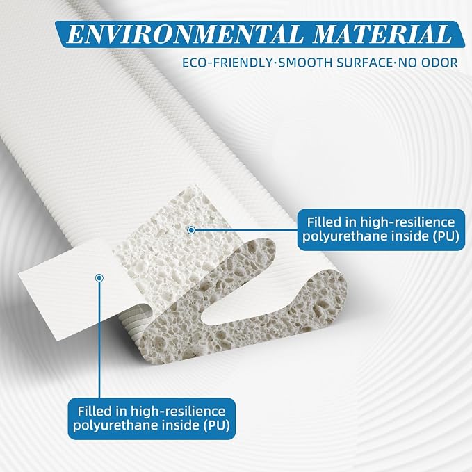 V-Shaped Weather Stripping Door Seal, 33FT Draft Stopper - Image 5