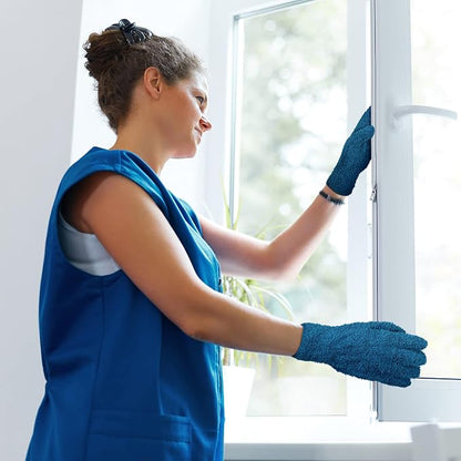 Bencailor 4 Pairs Microfiber Dusting Gloves Washable Reusable Cleaning Gloves - Image 2
