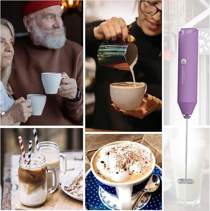 Powerful Milk Frother Handheld Foam Maker, Mini Whisk Drink Mixer - Image 7