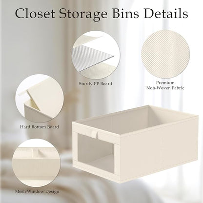 Criusia Linen Closet Organizers and Storage, 8 Pack Large Linen Closet Baskets - Image 4
