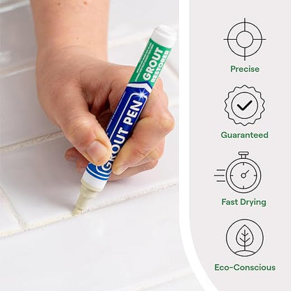 Grout Pen Ivory Tile Paint Marker: Waterproof Grout Paint, Tile Grout Colorant - Image 2