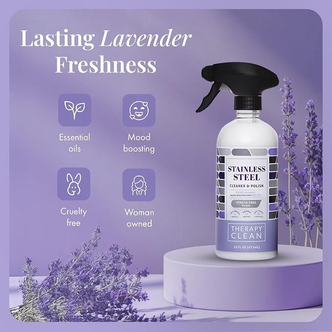 Therapy Stainless Steel Cleaner and Polish 100% USDA Biobased, Fingerprint and - Image 6