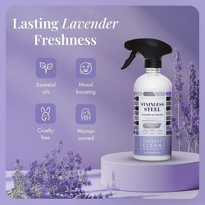Therapy Stainless Steel Cleaner and Polish 100% USDA Biobased, Fingerprint and - Image 6