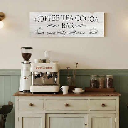 Coffee Tea Cocoa Bar Sign Decor Farmhouse Wall Plaque - Image 2