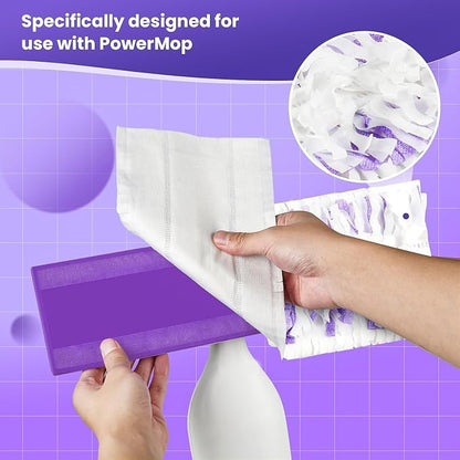50 Pack Power Mop Refills Pads for Swiffer, Disposable Power Mop Refills for - Image 4
