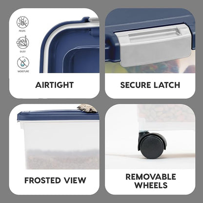 IRIS USA Airtight Dog Food Storage Container, Attachable Wheels, - Image 5