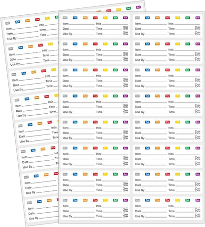 STARLIBOO Removable Multicolor Labels, Blank Stickers by STARLIBOO