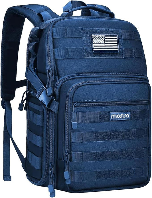 MOSISO Camera Backpack, DSLR/SLR/Mirrorless Tactical Camera Bag Case with Laptop Compartment Compatible with Canon/Nikon/Sony, Royal Blue