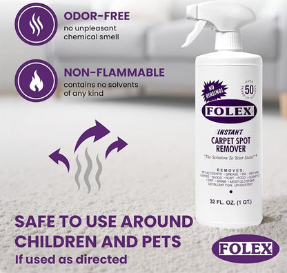 FOLEX 32 oz Instant Carpet Spot Remover Carpet Cleaner - Image 3