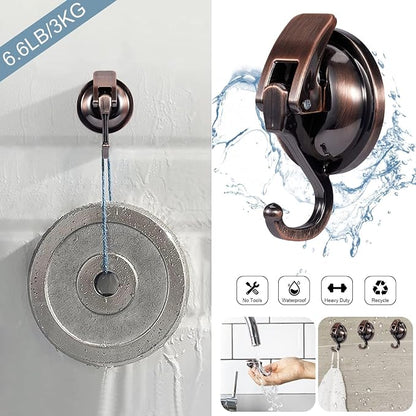 Suction Cup Hooks for Shower, Glass Door, Tile – Loofah, Bath Robe Hook Holder - Image 3