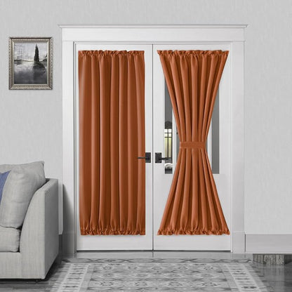 DWCN French Door Curtains – Rod Pocket Thermal Blackout Curtain by DWCN