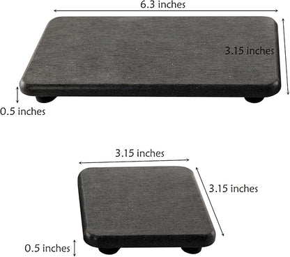 Set of 4 Water Absorbent Diatomite Coasters, Diatomaceous Earth Kitchen Soap - Image 4