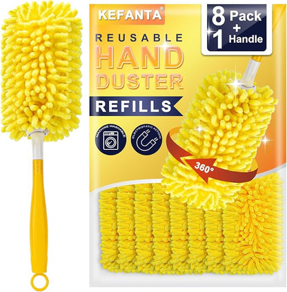 KeFanta Reusable Duster Refill for Swiffer, 360° Heavy Duty Duster Refills 8Pcs by KeFanta