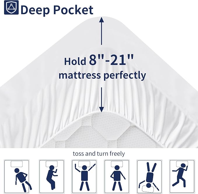 Extra Thick Queen Mattress Topper Pillowtop Mattress Pad Cover Cooling and Plush - Image 6