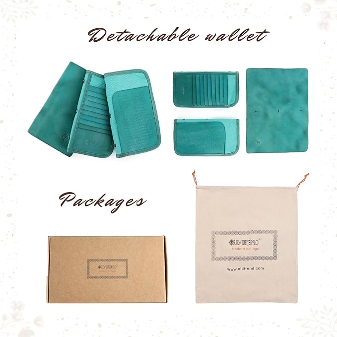 Genuine Leather Nomad Organizer Travel Wallet | Women's Wallet Clutch Passport Holder