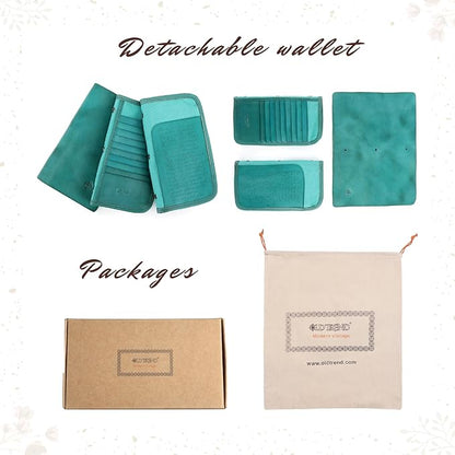 Genuine Leather Nomad Organizer Travel Wallet | Women's Wallet Clutch Passport Holder