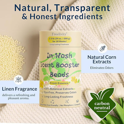 Freelivity In‑Wash Scent Booster Beads – Fresh Essence Scent, Laundry Beads - Image 3