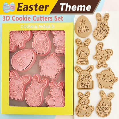 8 Pcs Cookie Cutters Set 3D Holiday Cookie Cutters - Image 6