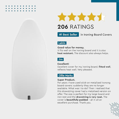 Encasa XO Ironing Board Cover and Pad 54"x15" - Image 5