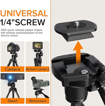 Camera Tripod 66.7 Inch, Patented 3-Way Rotating Portable Cameras Stand Professional Aluminum Travel Phone Camera Mount Monopod for Camera, Smartphone, Suitable for Various Live Vlogging