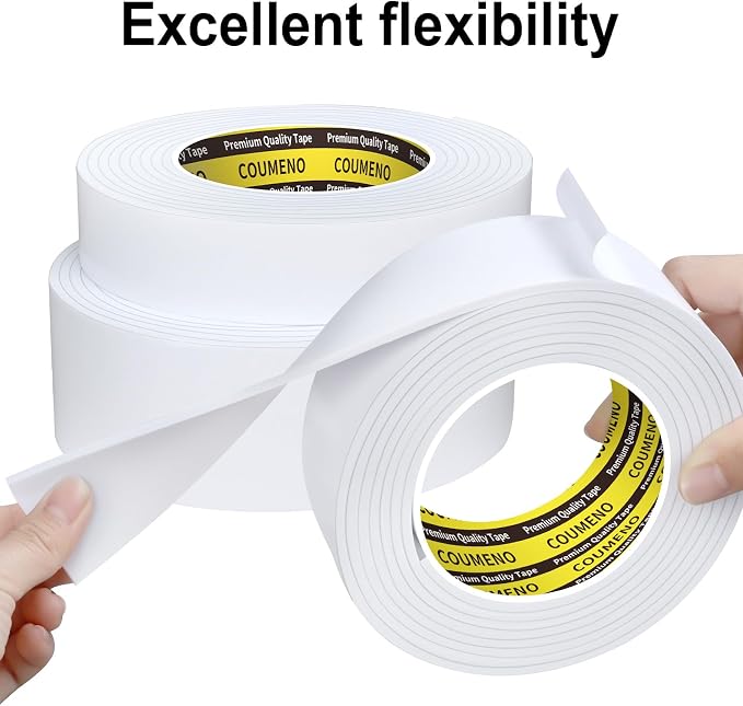 Single-Sided Adhesive White Foam Tape, Single-Sided Sealing Foam pad Sponge Tape - Image 4