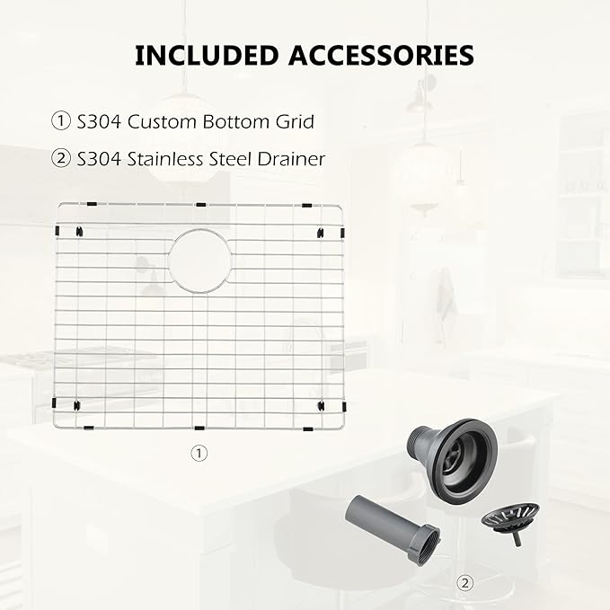 Comllen 25 x 22 Inch Drop In Black Kitchen Sink,Topmount 16 Gauge Stainless Steel Black Kitchen Sinks, 9 Inch Deep Utility RV Sink with Dish Grid and Basket Strainer