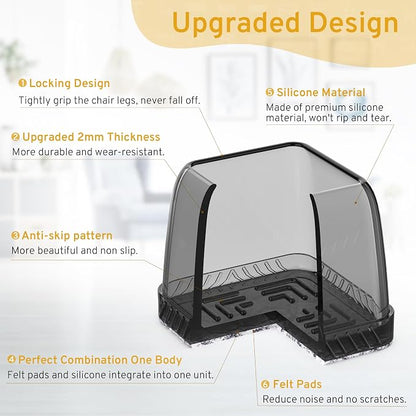 24PCS Extra Small Chair Leg Floor Protectors, Furniture Sliders, Chair Leg - Image 2