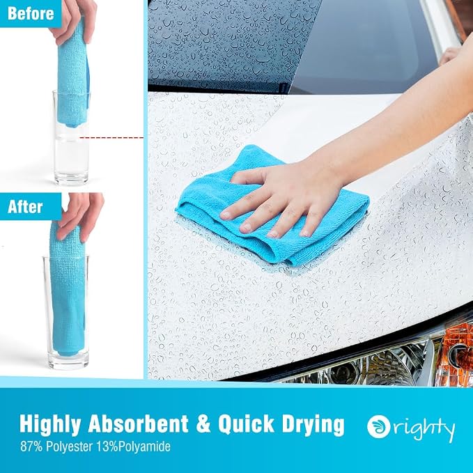 Orighty Microfiber Cleaning Cloth, 12 Pack Microfiber Towels - Image 3