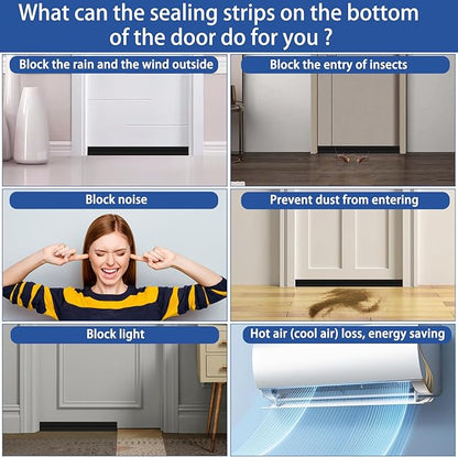 Under Door Draft Stopper, Self-Adhesive Door Sweep - Image 7