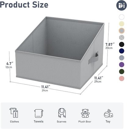 DIMJ Storage Bins for Closet, Trapezoid Storage Bins - Image 2