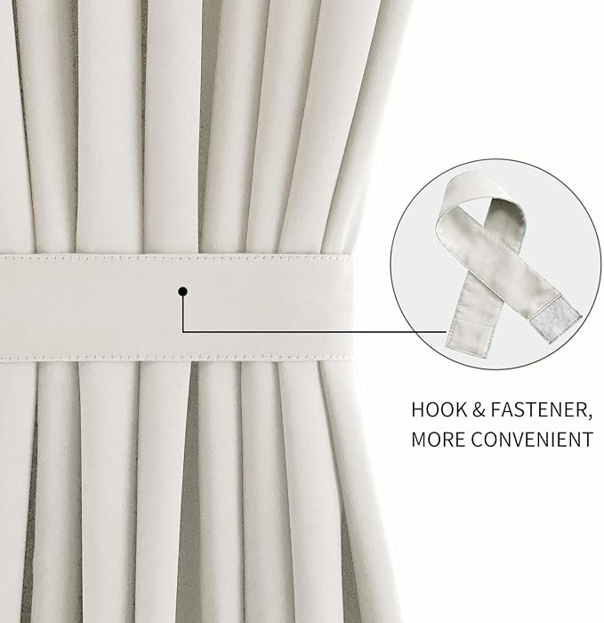DWCN French Door Curtains – Rod Pocket Thermal Curtain - Image 2