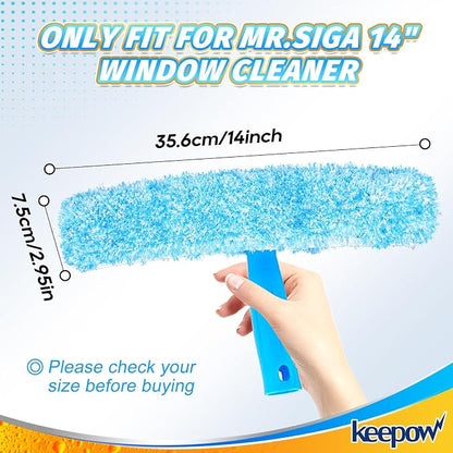 KEEPOW 14" Microfiber Window Scrubber Refill Replacement Compatible - Image 5