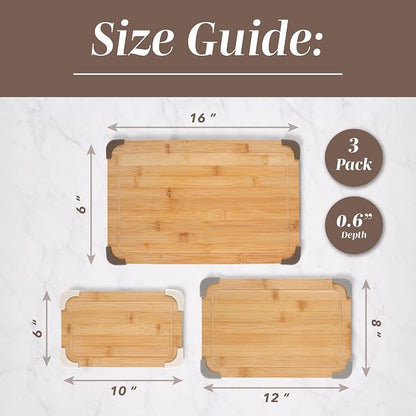 COOK WITH COLOR Non-Slip Cutting Board Set – Kitchen Essentials with Easy Grip - Image 3