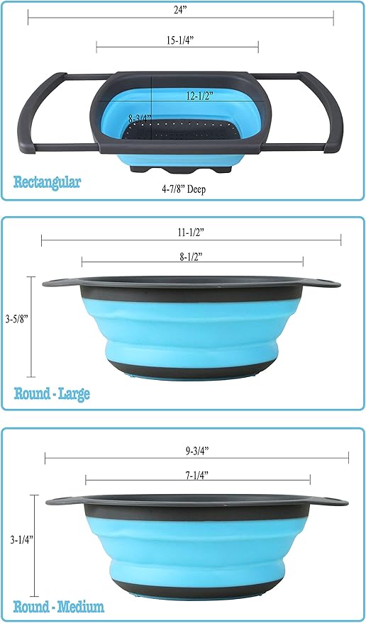 17 in. x 15 in. x 9 in. 16-Gauge Stainless Steel Undermount Single Bowl Bar Prep Kitchen Sink with Collapsible Colander Set and Strainer
