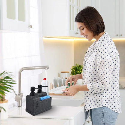 Kitchen Hand Soap and Dish Soap Dispenser Set, Dual Soap Dispenser - Image 3