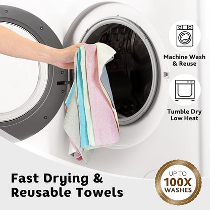 Matthew Microfiber Cleaning Cloth Roll 72Pack Reusable Paper Towels&Washable - Image 7