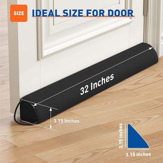 MAGZO Door Draft Stopper 32 Inches, Weighted Triangular Door Snake - Image 2