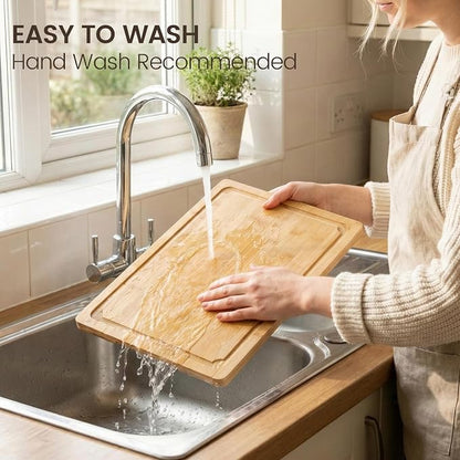 Extra Large Cutting Board Set of 4, Bamboo Cutting Boards - Image 6