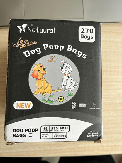 Certified Compostable Dog Poop Bags-270 Bags 18Rolls, Poop Bags - Image 2