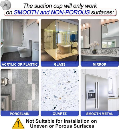 Suction Cup Hooks for Shower, Removable Towel Hooks for Bathroom Window Glass - Image 6