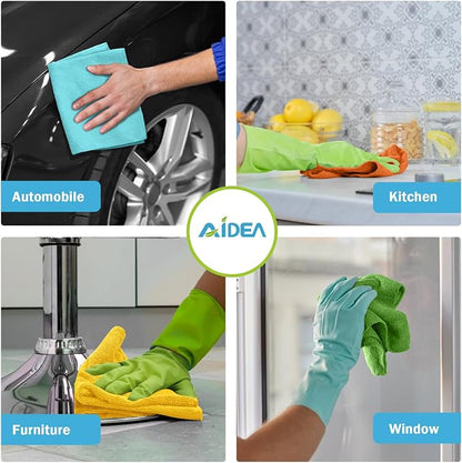 AIDEA Microfiber Cleaning Cloth 100PK, Soft Absorbent Rags, Microfiber Towels - Image 4