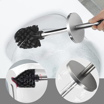 Toilet Brush with Holder Bathroom Wall Mounted Toilet Bowl Brush Holder Toilet - Image 4