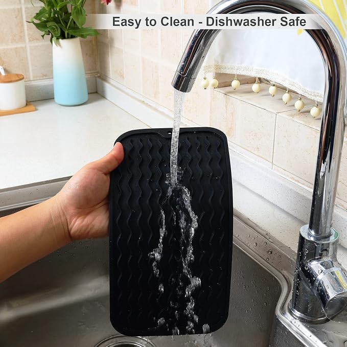 ZLR Silicone Dish Drying Mat for Kitchen Counter, Eco-Friendly Fast Dry Dish Mat - Image 4