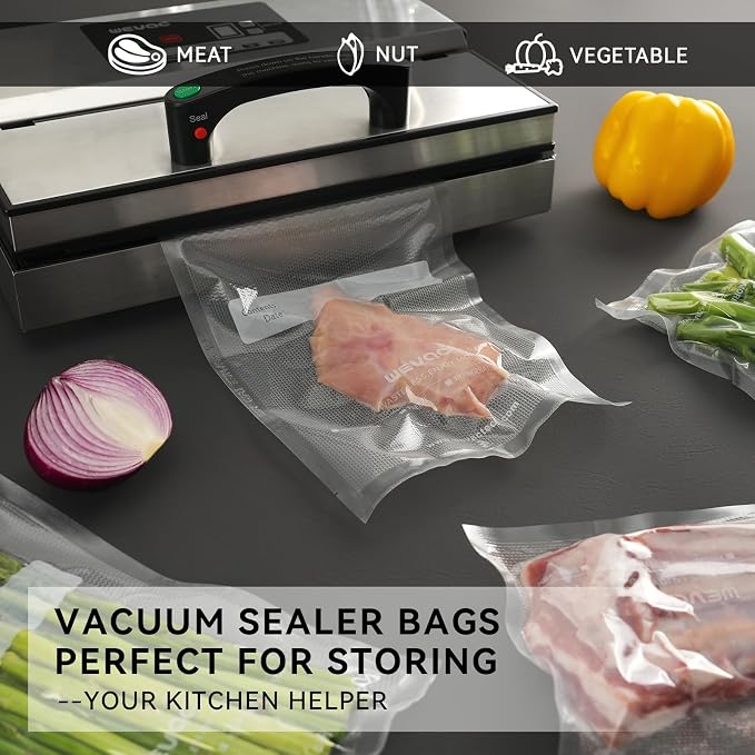Wevac Vacuum Sealer Bags, 150 Gallon 11" x 16", and Quart 8" x 12" and Pint 6" - Image 2